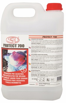 antiadesivo Protect 700 o antispruzzi, diluibile, per non far attaccare i pallini di saldatura al pezzo e alla torcia